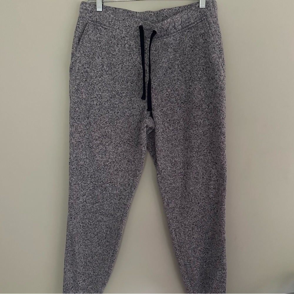 LL Bean Heathered Joggers Pants - Purple - Medium - Athleisure